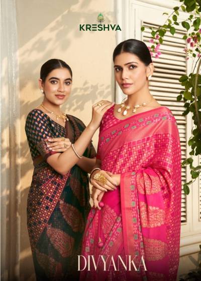 Divyanka by Kreshva designer georgette saree wholesaler in india